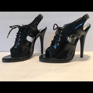 5” Lace up Peep Toe